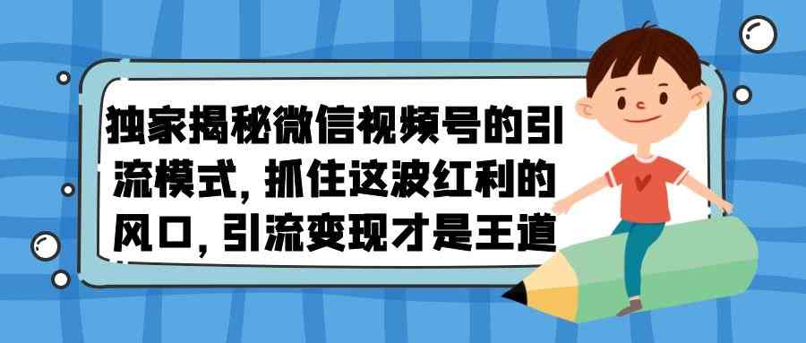 微信视频号运营实战课：抓住这波红利的风口，引流变现才是王道