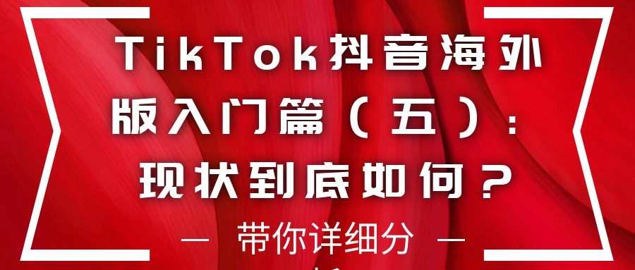 TikTok抖音海外版入门篇（五）：TikTok的现状到底如何？带你详细分析！