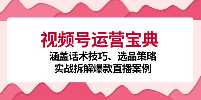 (10.2)视频号运营宝典：涵盖话术技巧、选品策略、实战拆解爆款直播案例